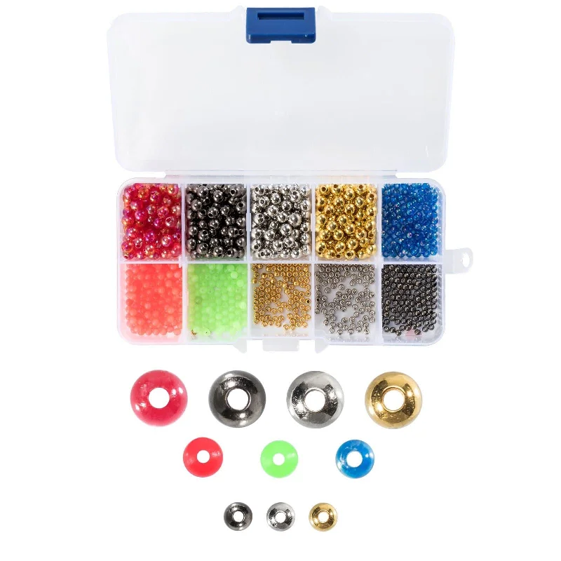 Dr.Fish 1000pcs Fishing Beads Kit 2-4mm