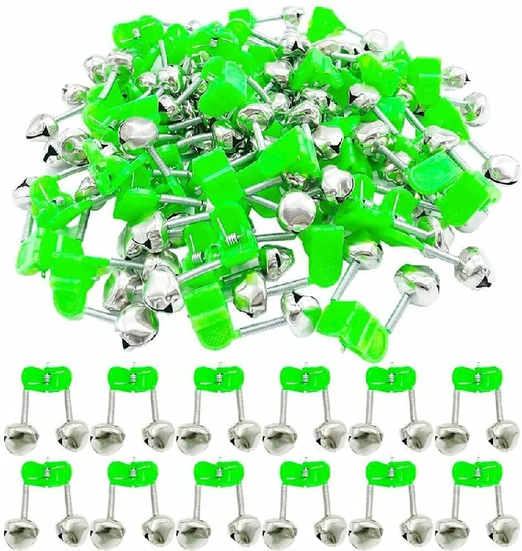 30 pcs Plastic Fish Rod Bell,Fish Bite Alarms Ring Dual Alert