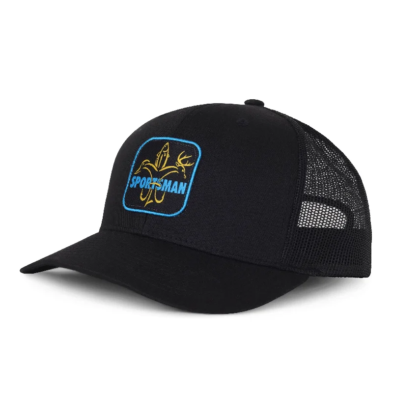 Sportsman Snapback Hat - Pitch Black