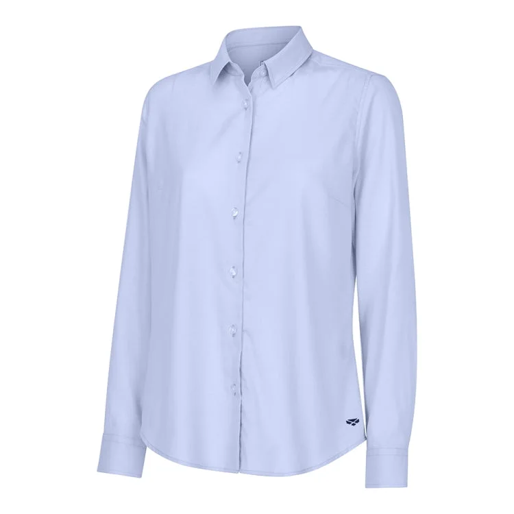 Hoggs of Fife Ladies Callie Twill Shirt - Plain Blue