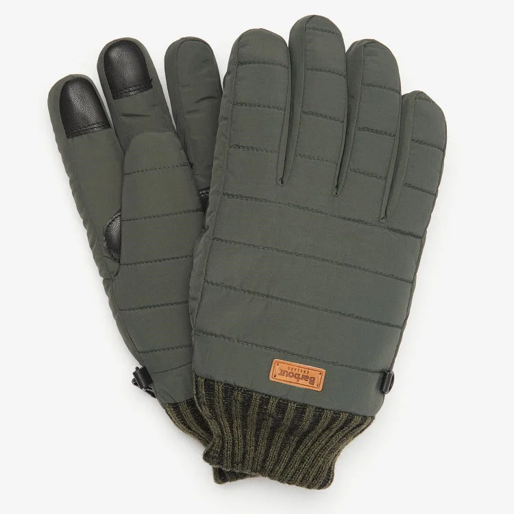 Barbour Banff Quilted Gloves - Olive