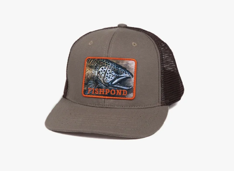 Fishpond Slab Trucker Hat - Sandstone/Brown