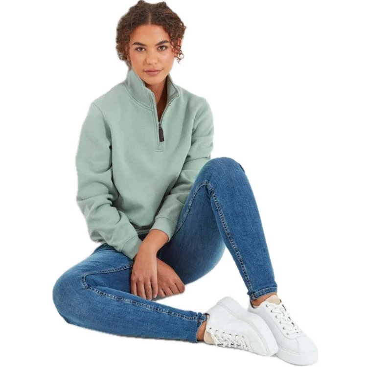 Schoffel Ladies Sennen Cove 1/4 Zip Sweatshirt - Sage