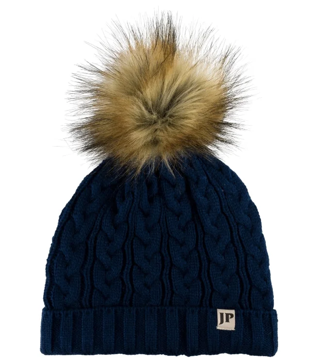 Jack Pyke Ladies Cable Knit Bob Hat - Navy