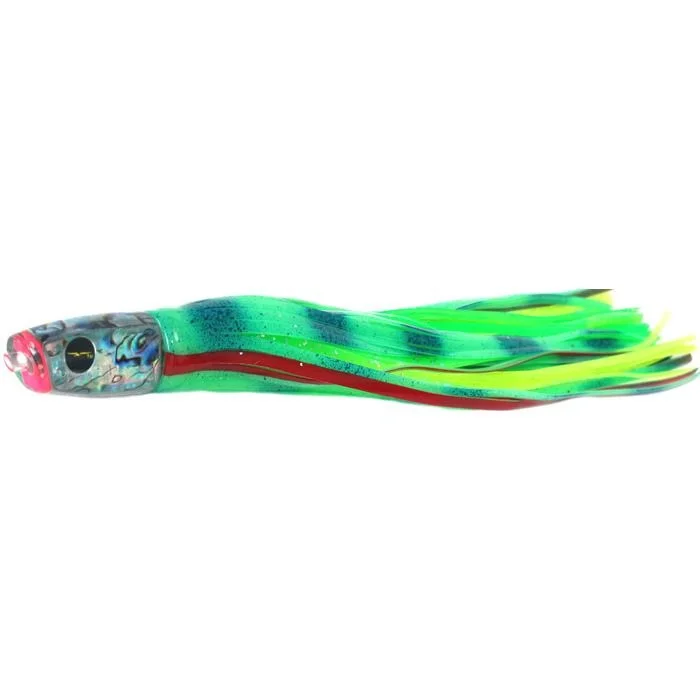 Black Bart Costa Rican Plunger Light Tackle Lure - Glow/Green Chartreuse Dot