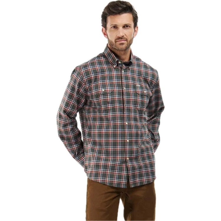 Barbour Eastwood Thermo Weave Shirt - Olive Size Medium