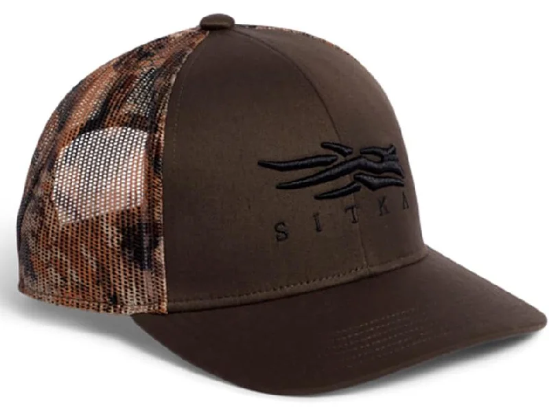 'Sitka' Men's Icon Mid Profile Trucker Cap - Earth / Waterfowl Marsh