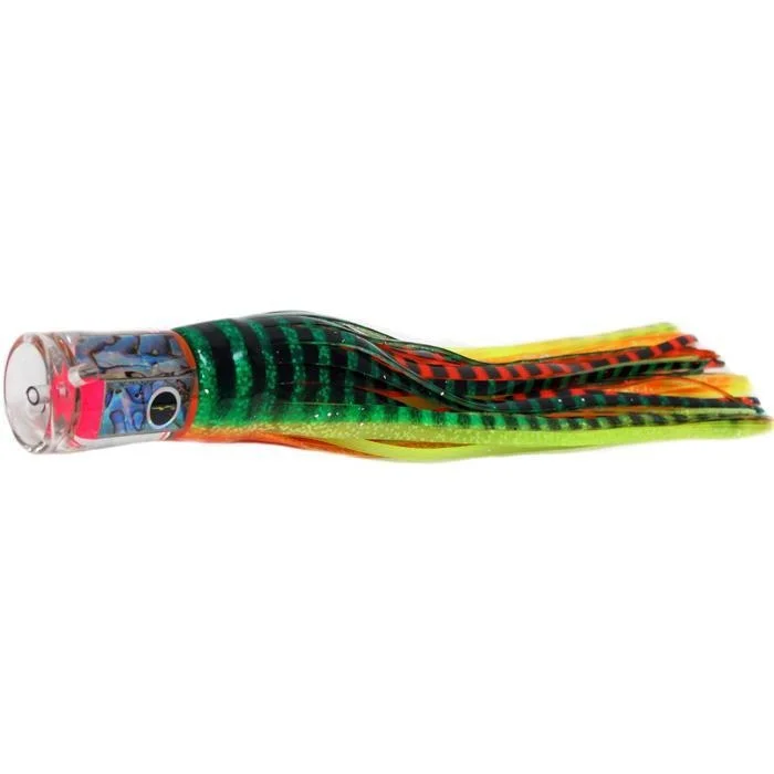 Black Bart El Squid Senior Medium Tackle Lure - Green Orange Tiger/Orange Yellow Tiger