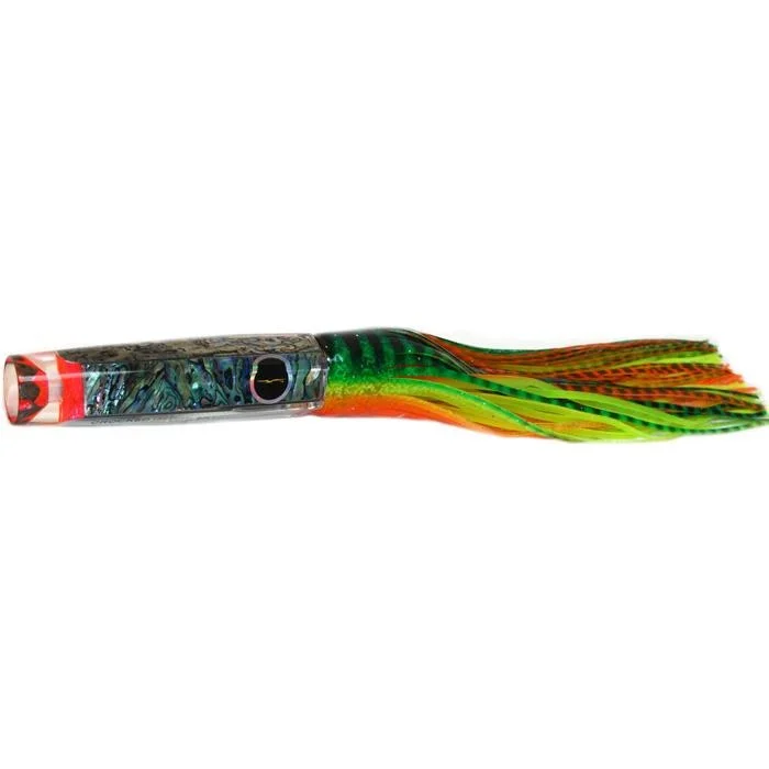 Black Bart Crooked Island Candy Medium Heavy Tackle Lure - Green Orange Tiger/Orange Yellow Tiger