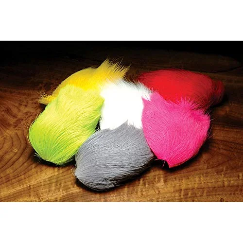 Hareline Deer Belly Hair Dyed from White (Red)