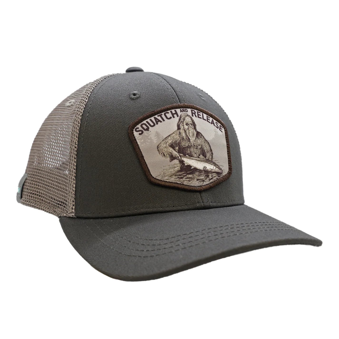 Rep Your Water Squatch and Release Badge Trucker Hat