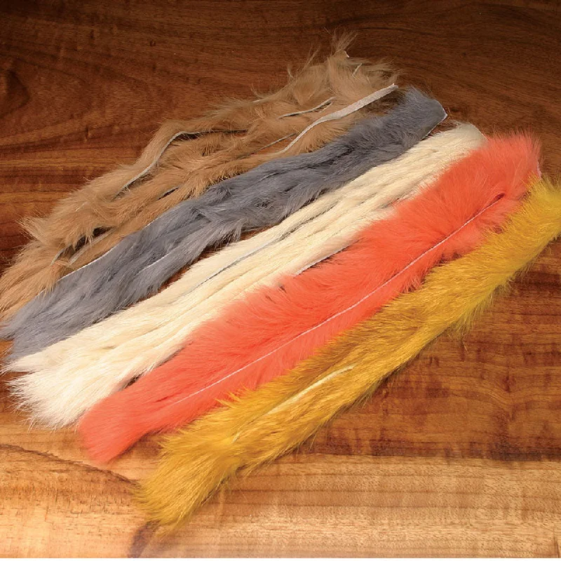 Hareline Natural and Dyed Rabbit Strips Fly Tying Materials Assorted