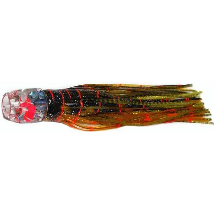 Black Bart Hex Jet Light Tackle Lure - Brown Gold Orange/Gold Dot