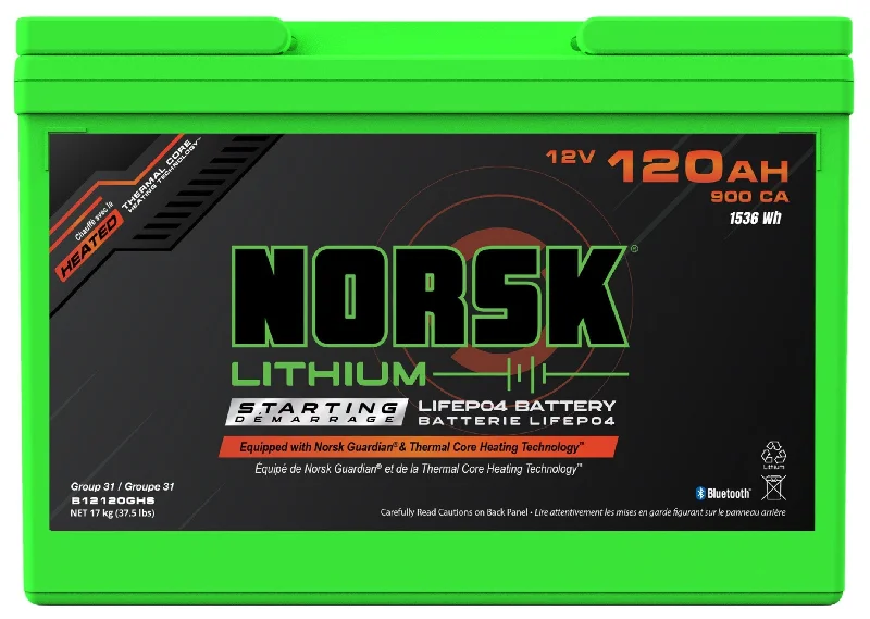 Norsk Lithium 12V Marine Starting Batteries