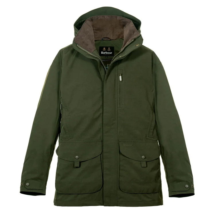 Barbour Sporting Berwick Waterproof Jacket - Olive Green Size Large