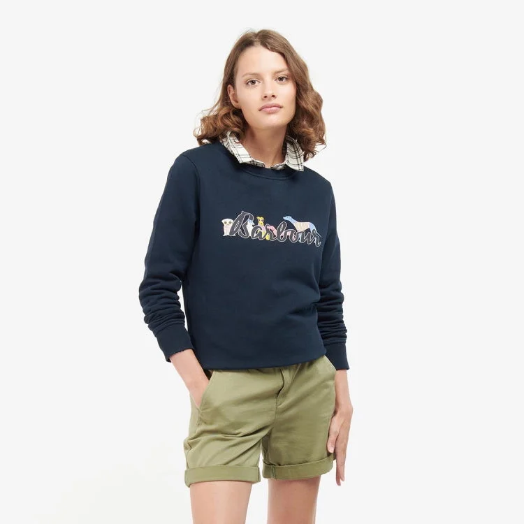 Barbour Ladies Southport Overlayer Sweatshirt - Navy