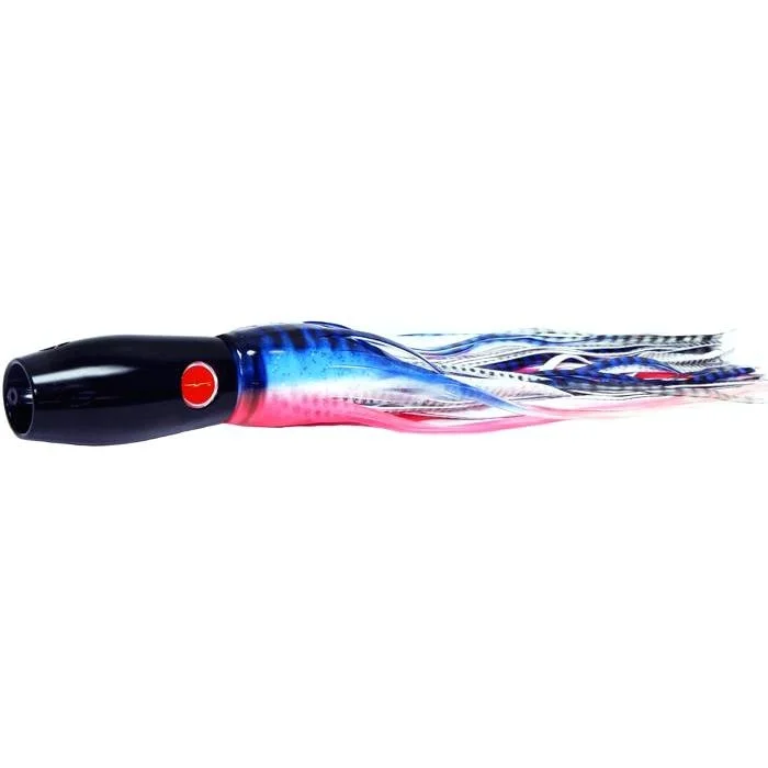 Black Bart Heavy Metal Kona Pro Jet Lure - Blue Pink Tiger/White Black Dot