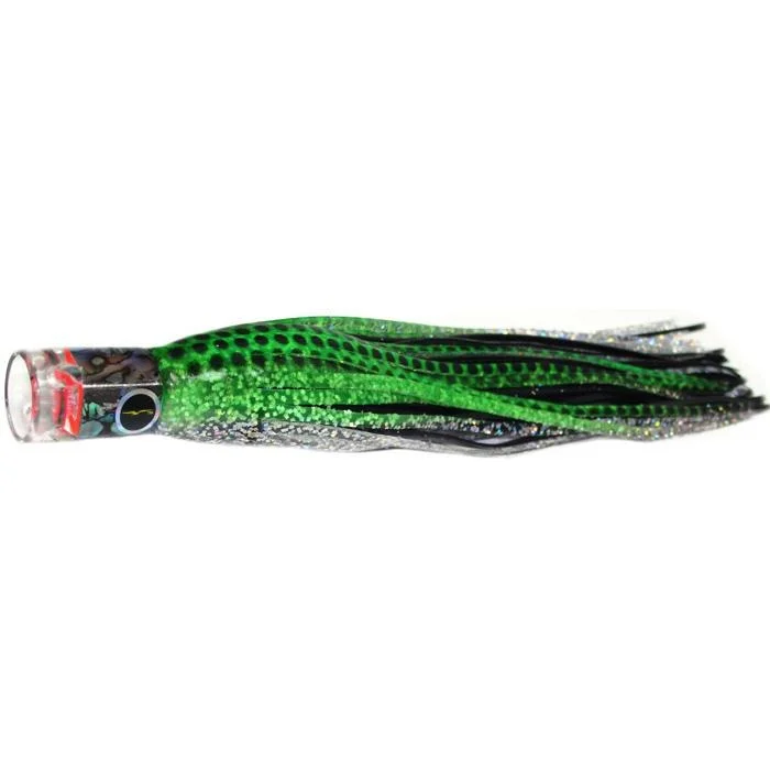 Black Bart El Squid Junior Light Tackle Lure - Green/Black Dot