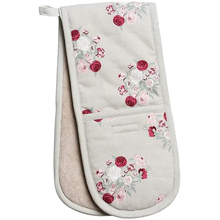 Sophie Allport Peony Double Oven Gloves