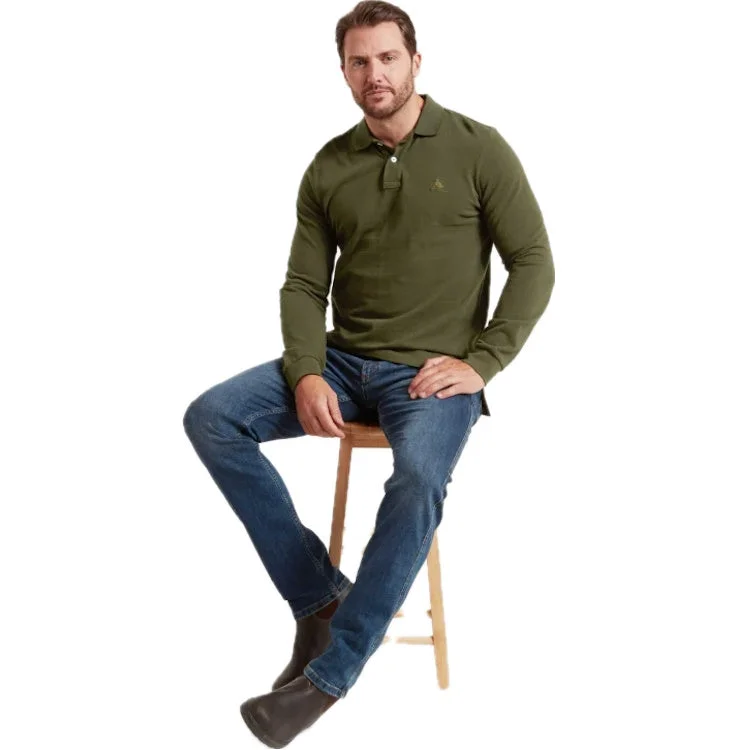 Schoffel St Ives Long Sleeved Polo Shirt - Forest