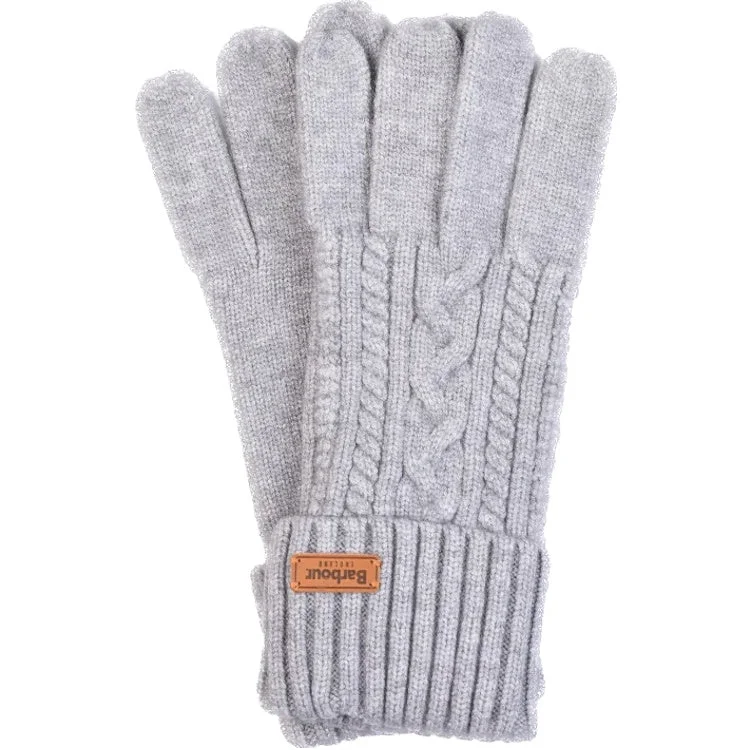 Barbour Ladies Alnwick Knitted Gloves - Grey