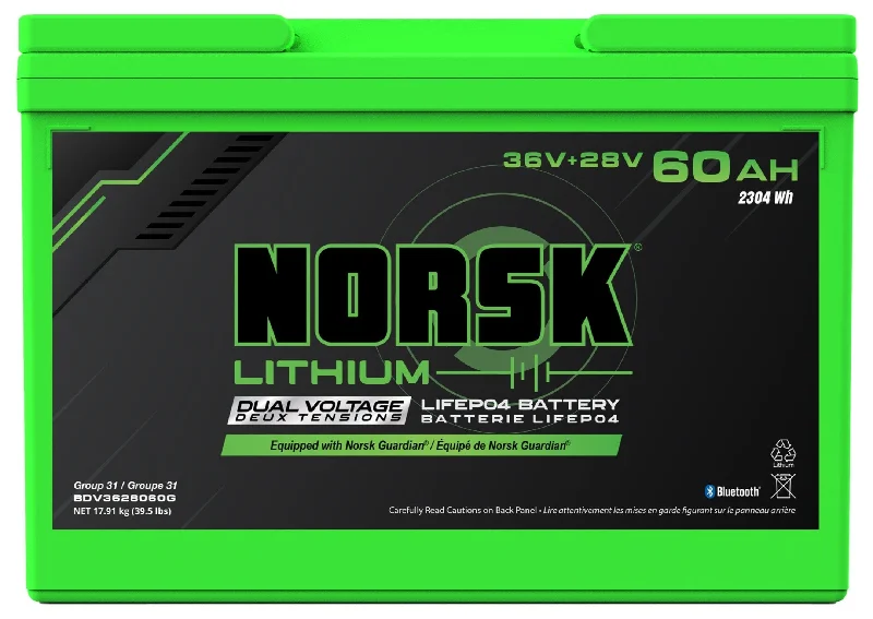 Norsk Lithium 36+28V Dual Voltage Batteries