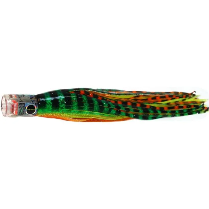 Black Bart El Squid Junior Light Tackle Lure - Green Orange Tiger/Orange Yellow Tiger