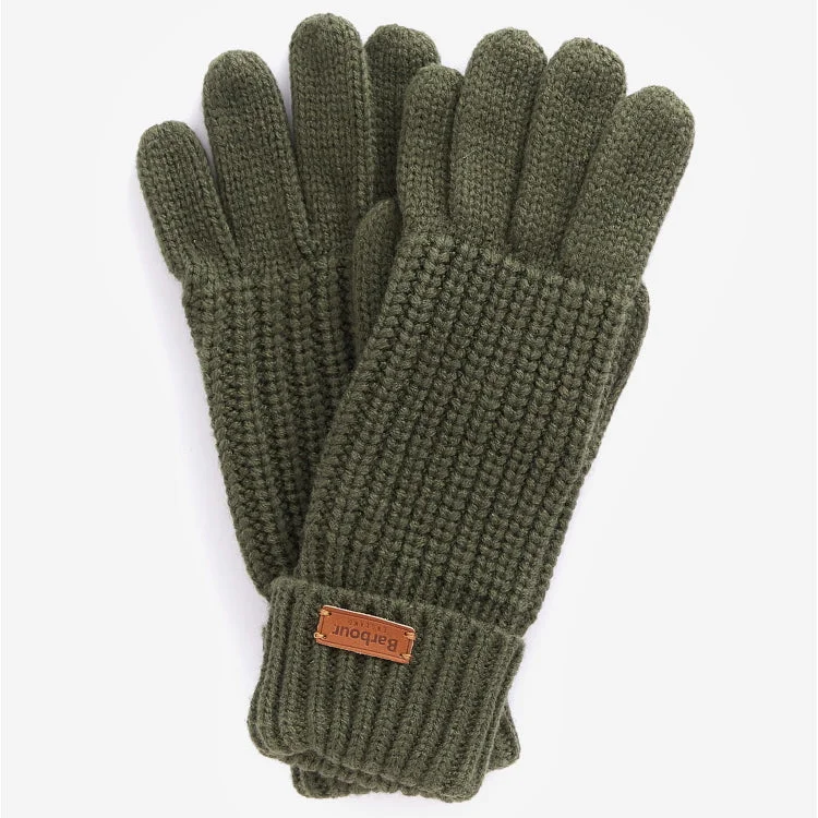 Barbour Ladies Saltburn Knitted Gloves - Olive